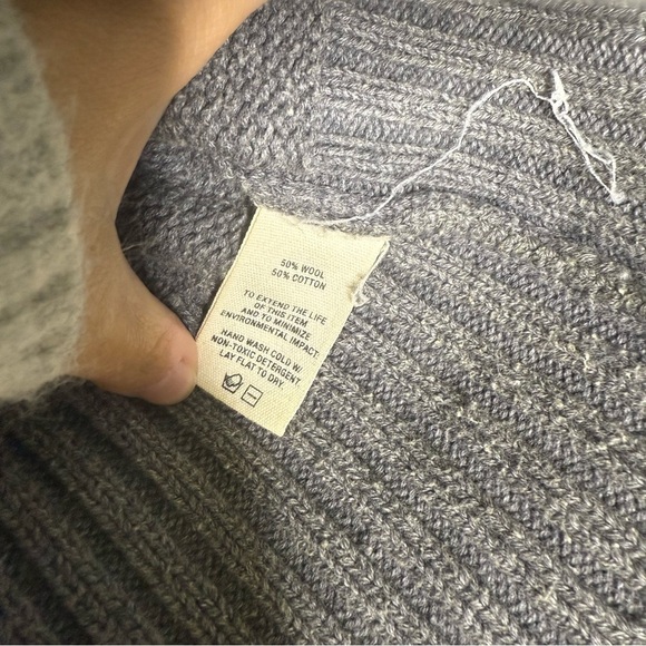 Alex Mill Aiden Gray Hooded Sweater Women’s XS Wool Cotton Blend - Picture 4 of 8